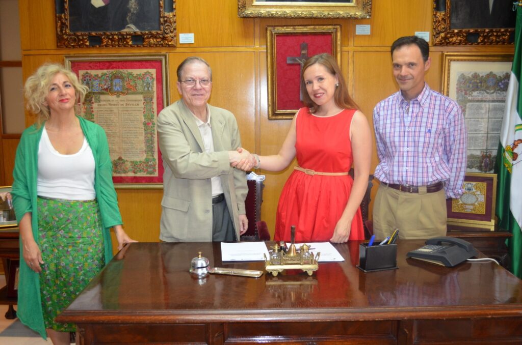 Sofía Rosa (coordinadora del Festival Turina), Alberto Máximo Pérez Calero (Presidente Ateneo, BenedictePalko (Directora del Festival), Fco. Javier Gutiérrez Juan (Presidente de la Sección de Música del Ateneo)