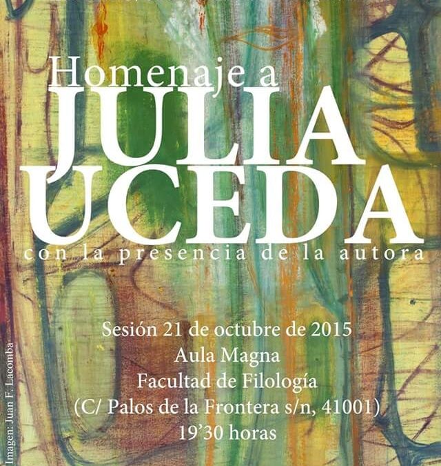 Ciclo Aula de Poesía, homenaje a Julia Uceda. Aula Magna de la Facultad de Filología