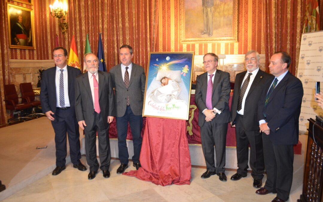Presentado en el Salón Colón el cartel anunciador de la Cabalgata del Centenario, obra de Eduardo Naranjo