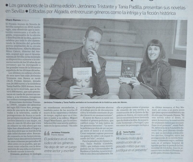 Diario de Sevilla. Novelas ganadoras Premios Ateneo