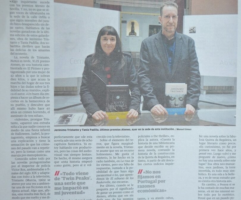 El Correo. Presentación de las novelas ganadoras Premios Ateneo