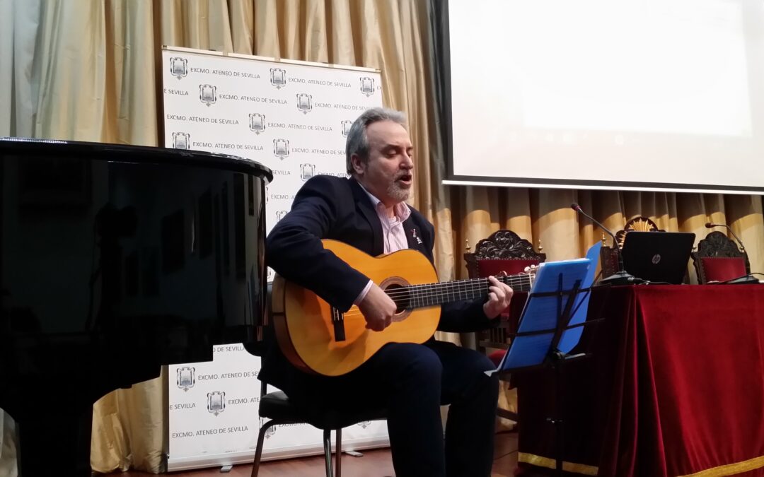 Presentación de las sevillanas dedicadas a la Cabalgata del Ateneo de Sevilla, escritas por Carlos Valera Real