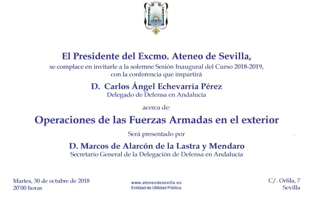 Solemne apertura de Curso a cargo de D. Carlos Ángel Echevarría, Delegado de Defensa en Andalucía