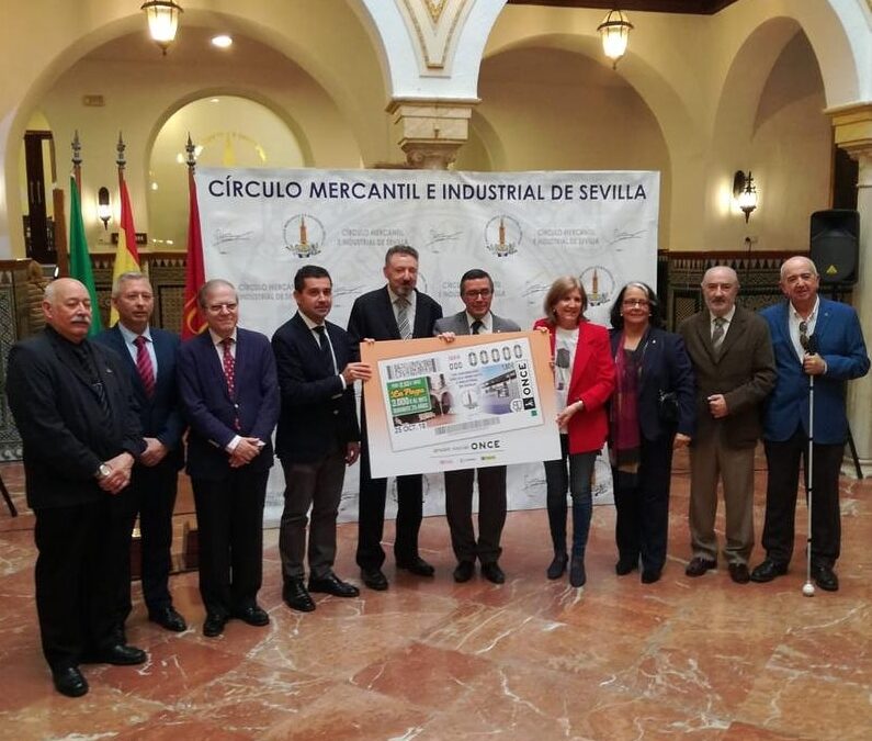 Nuestro Presidente en la presentación del cupón dedicado al 150 Aniversario del Círculo Mercantil
