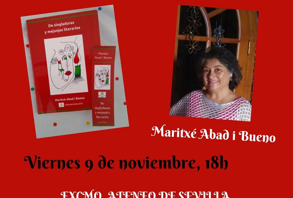 Presentación a las 18.00 horas de la obra ‘De singladuras y mejunjes literarios’, de Meritxe Abad i Bueno