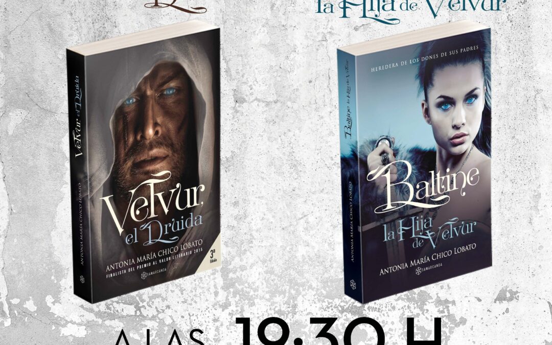 Presentación de la saga VELVUR EL DRUIDA Y CUENTOS INFANTILES de la que es autora Dª Antonia María Chico Lobato