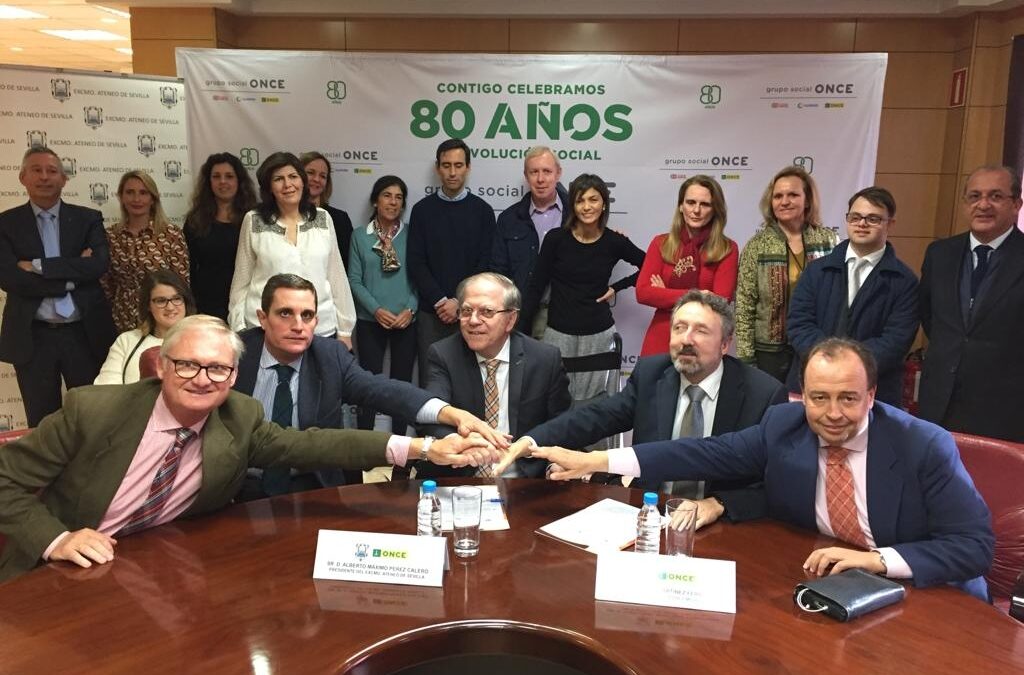 Forma del convenio de colaboración entre el Ateneo y ONCE para la Cabalgata