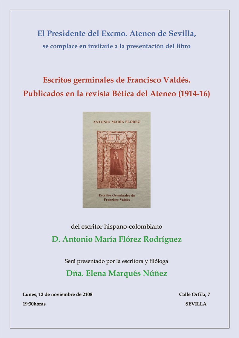 Ateneo de Sevilla. Invitación presentación 3