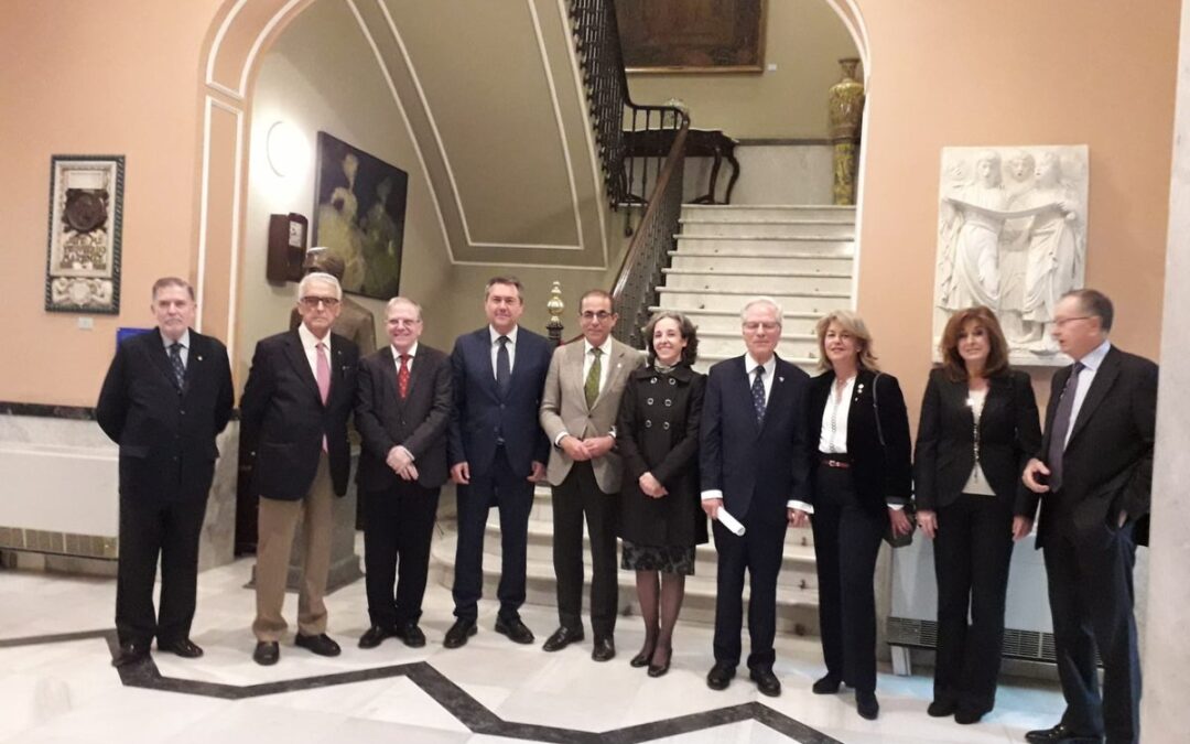 Conferencia del Rector Magnífico de la Universidad Miguel Ángel Castro Arroyo con asistencia del Alcalde de Sevilla
