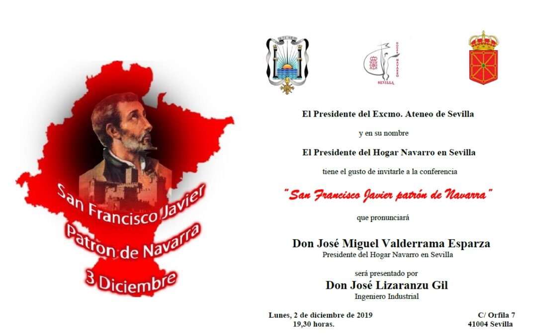 Conferencia del Hogar Navarro en Sevilla sobre San Francisco Javier