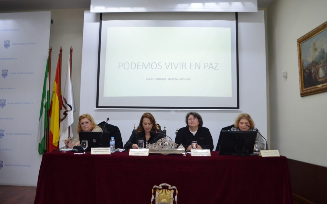 Conferencia titulada ‘Podemos vivir en paz’ por Mª del Carmen García Molina