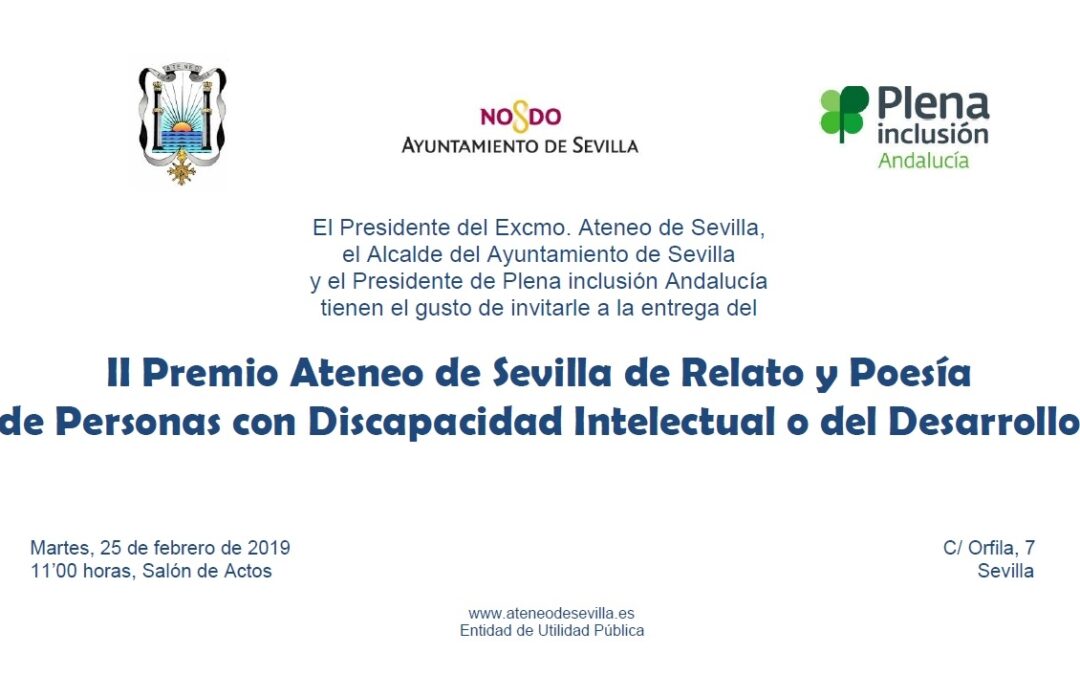 Acto de entrega a las 11 horas del II Premio de Relato y Poesía para PDI