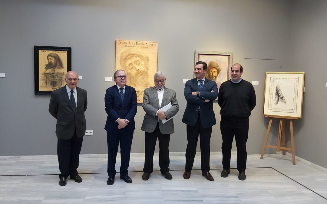 PINTURAS DEL CRISTO DE LA BUENA MUERTE. Exposición de la Hermandad de los Estudiantes sobre carteles anunciadores del Pregón Universitario