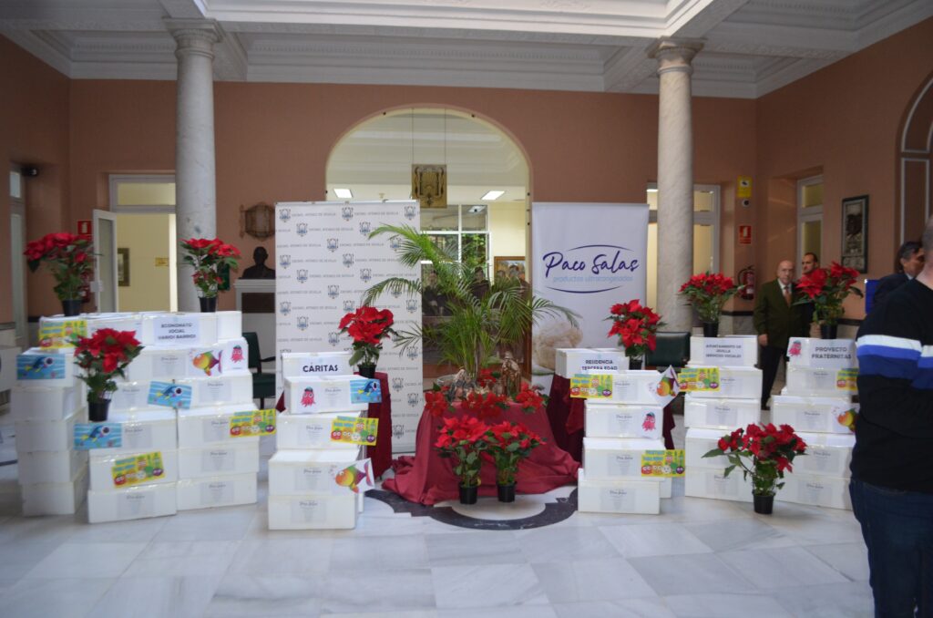 Imagen de una donación de productos ultracongelados celebrada la pasada Navidad