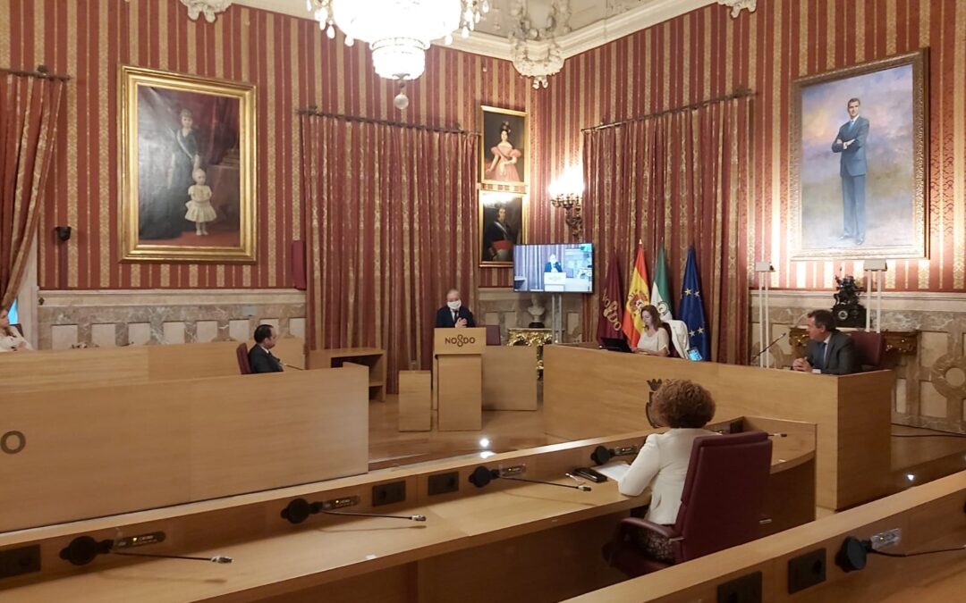 Comisión para la reactivación económica celebrada en el Salón Colón del Ayuntamiento