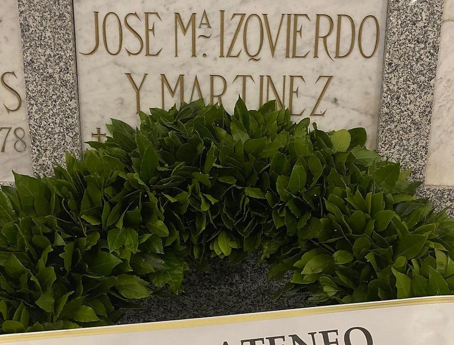 Ofrenda floral a José María Izquierdo